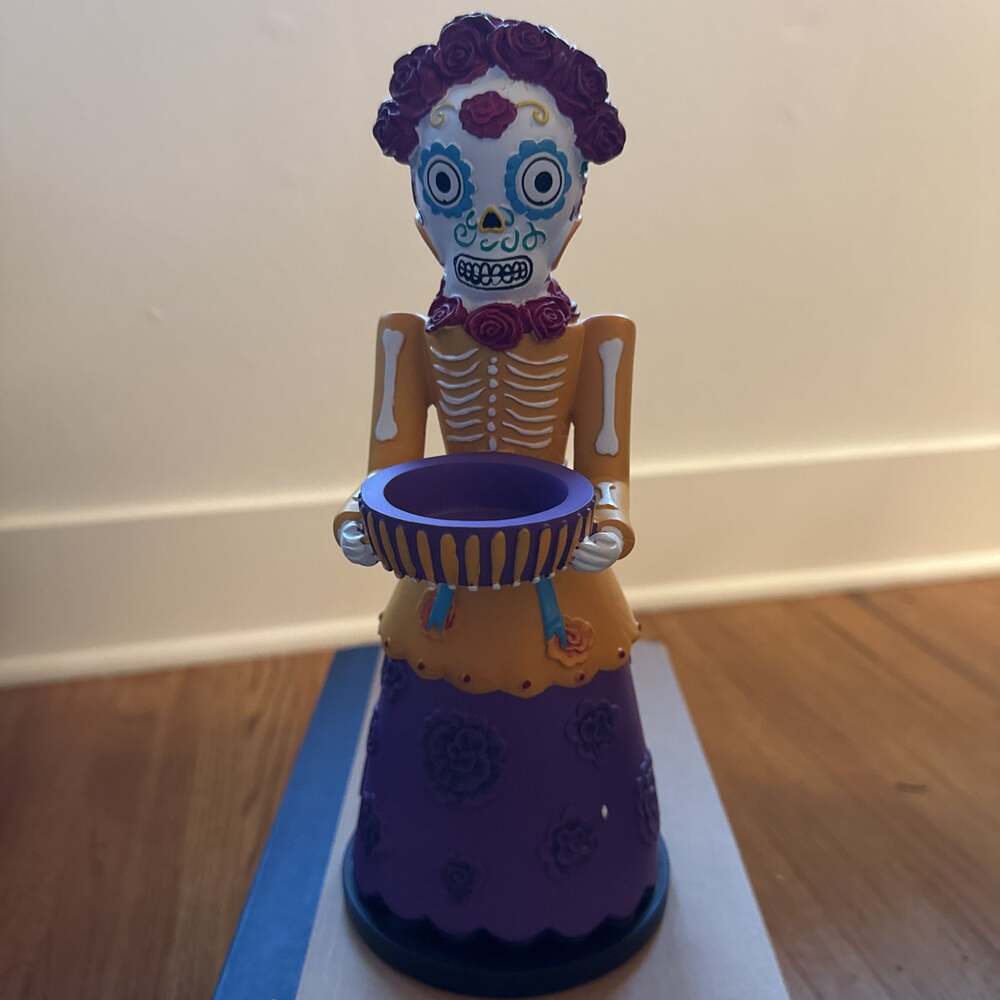PartyLite Day Of The Dead Senorita Candle Holder 2015